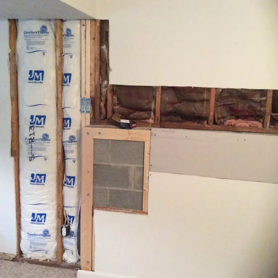 Wall insulation replacement during Basement Flood Cleanup in Kennewick